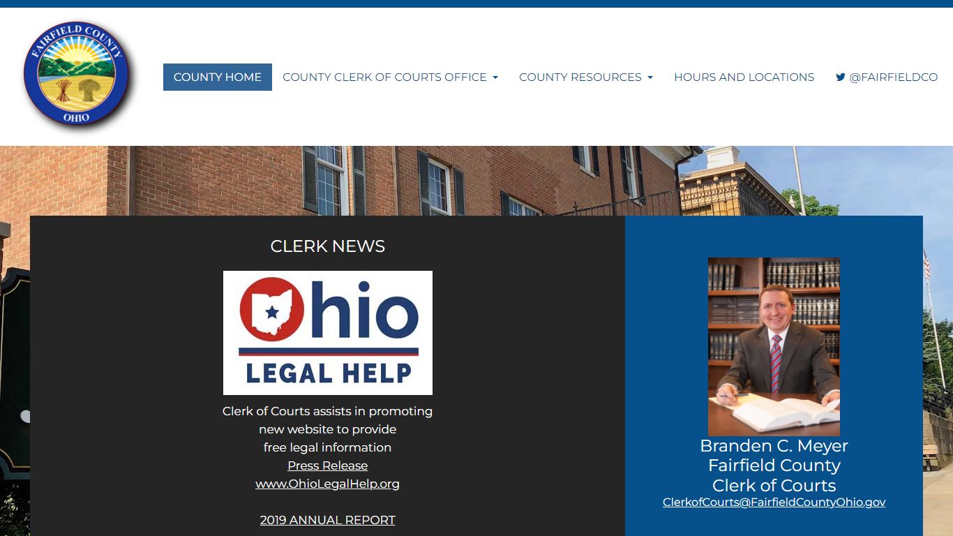 Fairfield County Clerk of Courts, Lancaster, Ohio